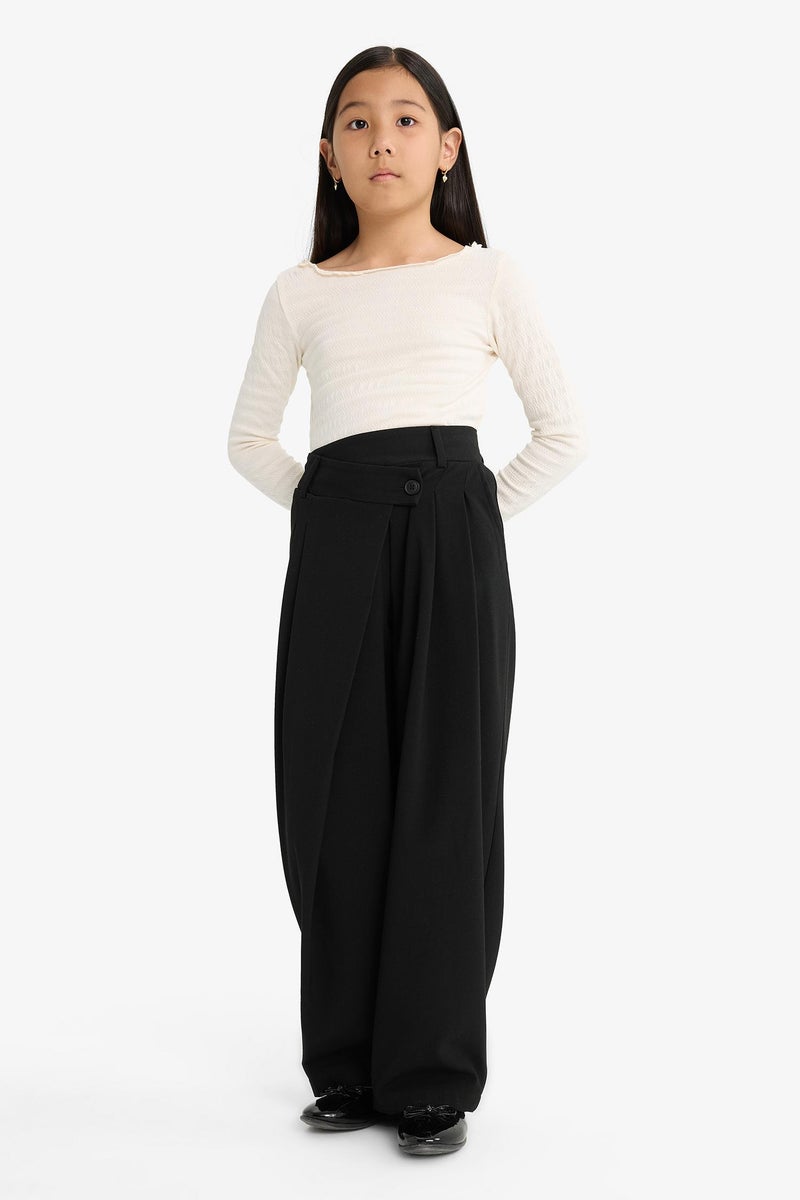 DeFacto Black Girl Girl Baggy Fit Gabardine Trousers Casual - Image 3